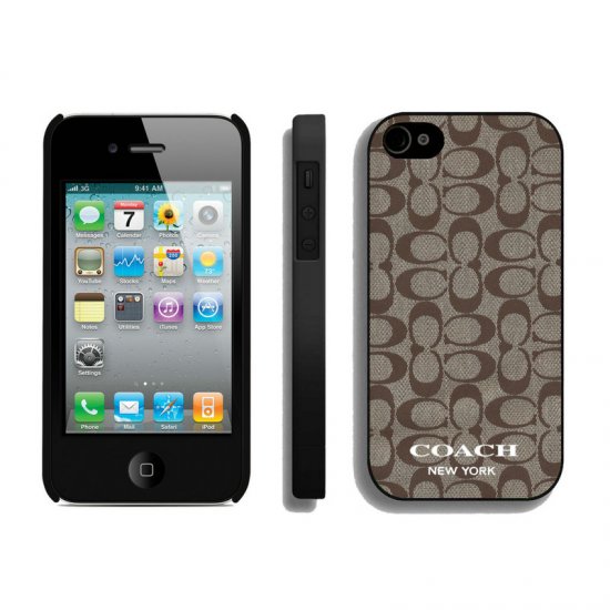 Coach Logo Signature Beige iPhone 4 4S Cases AUF | Women